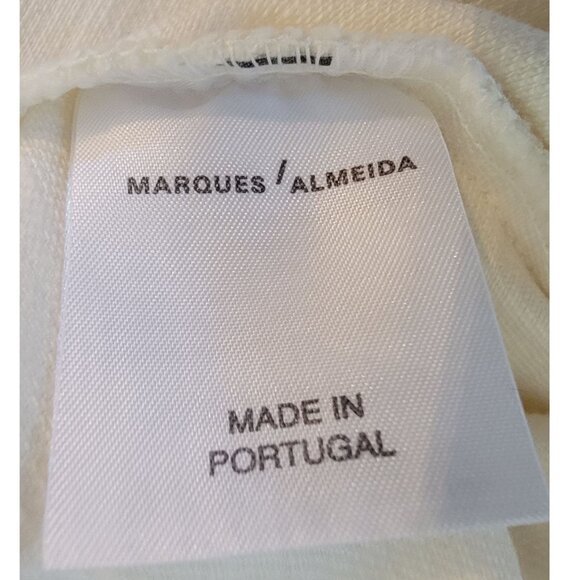 Marques ' Almeida White Denim Tunic / Mini Dress with Frayed Trim Womens Size XS - Picture 6 of 6